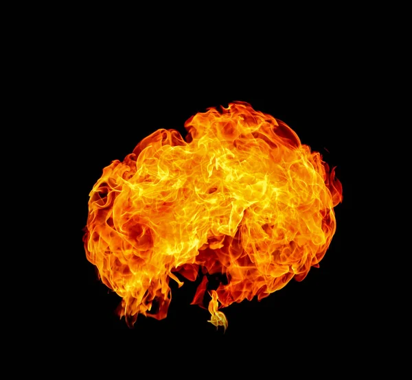 Burning Flame Black Background — Stock Photo, Image