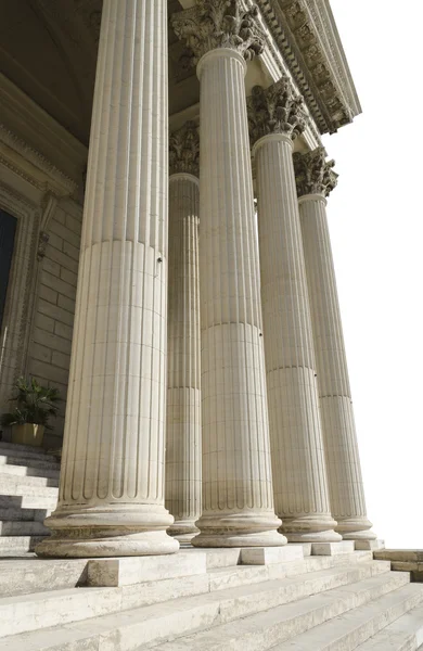 Säulen des Gerichtsgebäudes isoliert Stockbild