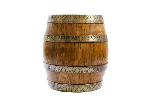 Old barrel of wine isolated — Stock Photo, Image