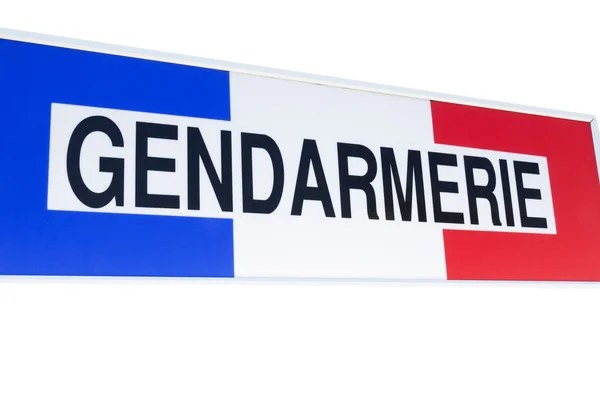 Gendarmerie sign, polícia francesa — Fotografia de Stock