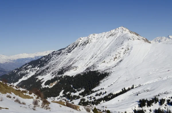 Franse Alpen in de winter — Stockfoto