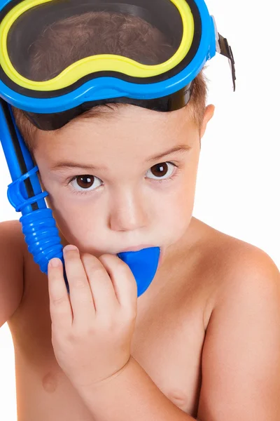 Niño con máscara de buceo —  Fotos de Stock