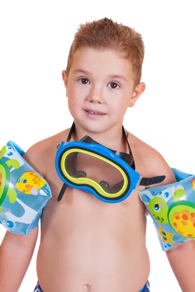 Enfant avec masque de plongée — Photo