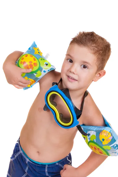 Child with diving mask — Stock Photo, Image