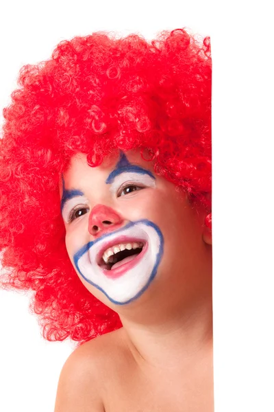 Мальчик-клоун - портрет — стоковое фото