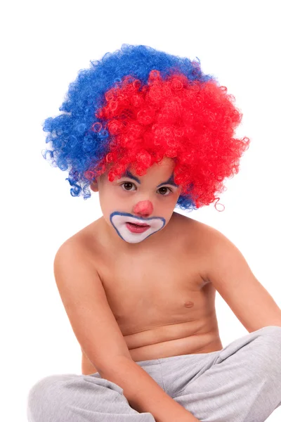 Lilla clown boy - porträtt — Stockfoto
