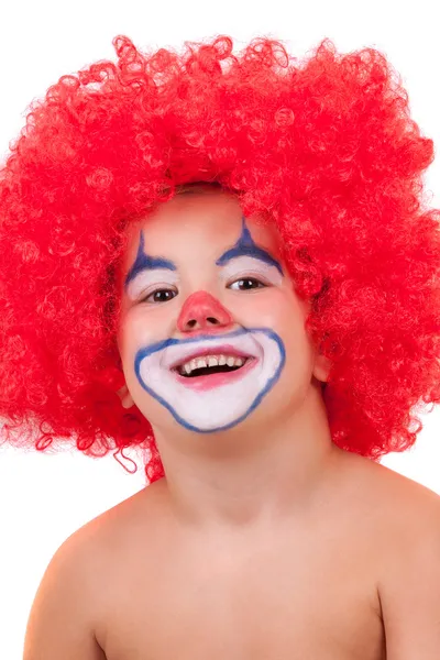 Lilla clown boy - porträtt — Stockfoto