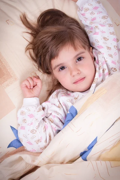 Sweet happy little girl sleeping — Stock Photo, Image