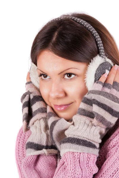 A beautiful young woman dressed for winter — Stock Photo, Image