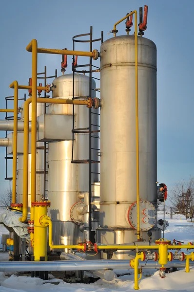 Armazenamento de gás e gasoduto — Fotografia de Stock