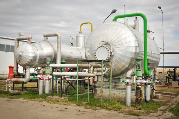 Opslag van gas en pijpleiding — Stockfoto