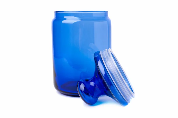 Frascos de vidro azul — Fotografia de Stock