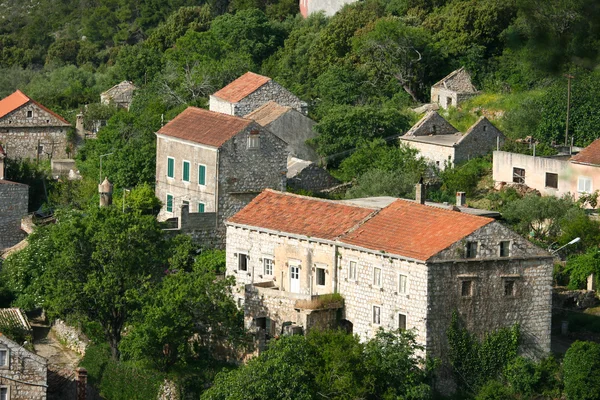 Lastovo città sull'isola Lastovo in Croazia — Foto Stock