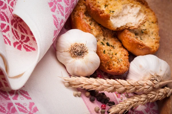 Toast s olivovým olejem — Stock fotografie