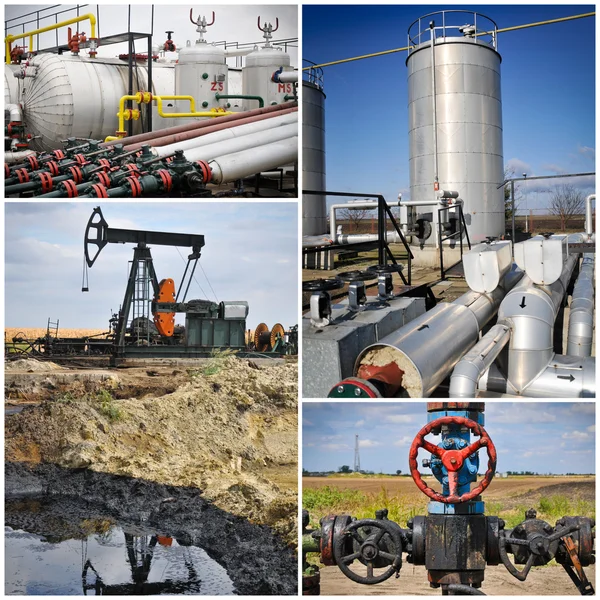 Collage de la industria petrolera —  Fotos de Stock