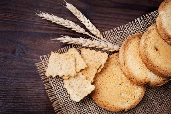 Pane tostato e frumento — Foto Stock