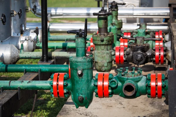 Wellhead na indústria de petróleo e gás — Fotografia de Stock
