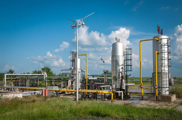 Gasspeicher und Pipeline — Stockfoto