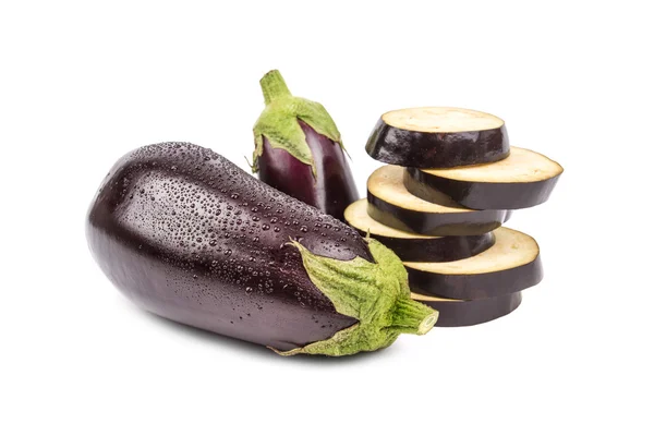 Aubergine isolée sur blanc — Photo