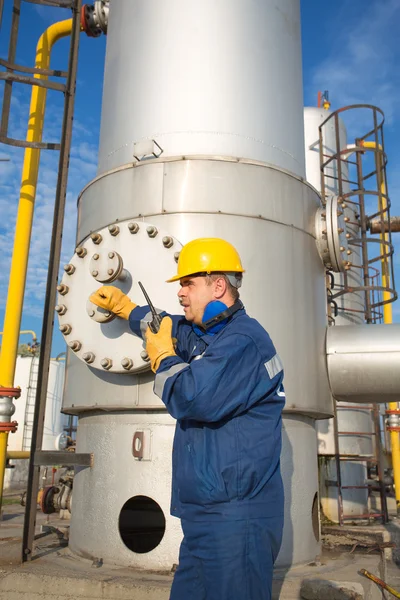 Trabajadores petroleros — Foto de Stock