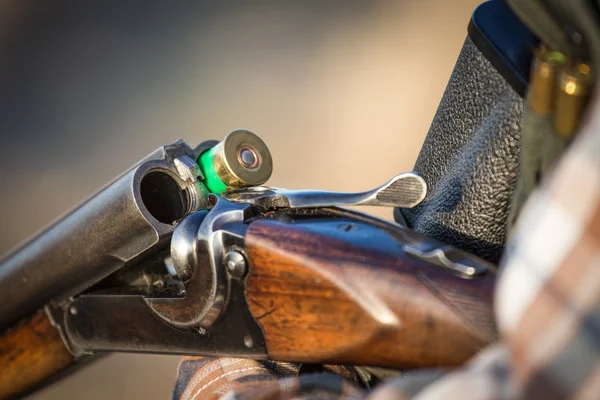 Hunter s puškou — Stock fotografie
