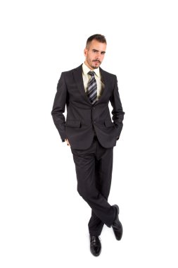 beyaz izole iş adamı tam uzunlukta