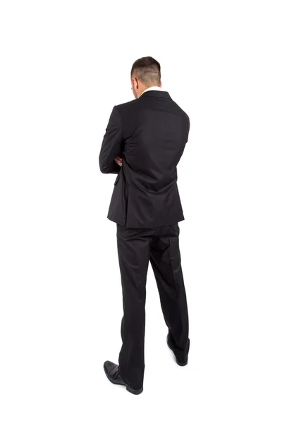 Üzletember teljes hosszúságú elszigetelt fehér — Stock Fotó