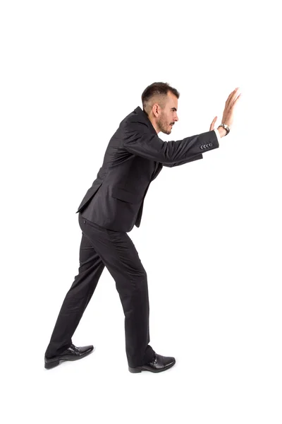 Hombre de negocios de longitud completa aislado en blanco — Foto de Stock