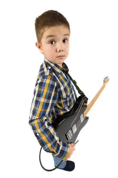 Jeune guitariste jouant de la guitare — Photo