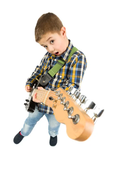 Jonge gitarist spelen gitaar — Stockfoto