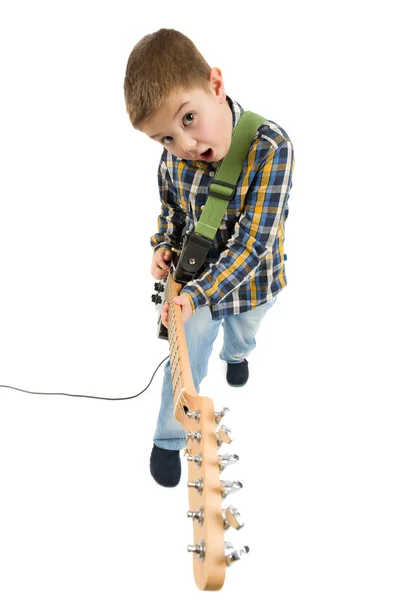 Young guitarist playing guitar — Stock Photo, Image