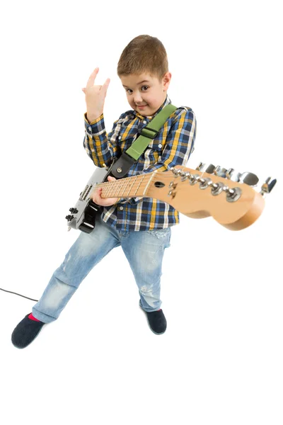 Jonge gitarist spelen gitaar — Stockfoto