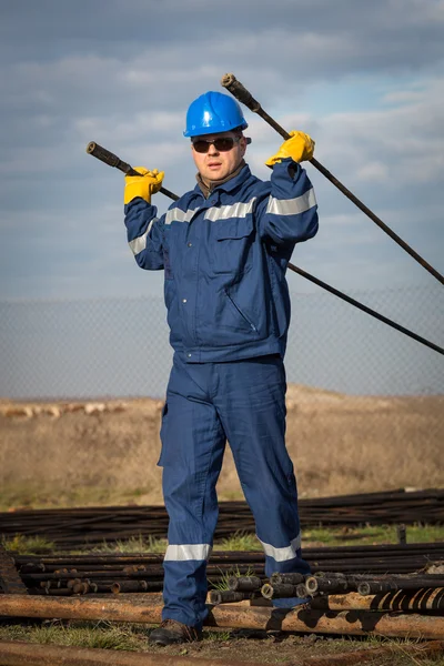 Worker at industrial plant — Stock Photo, Image