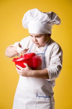 küçük boy Şef üniformalı