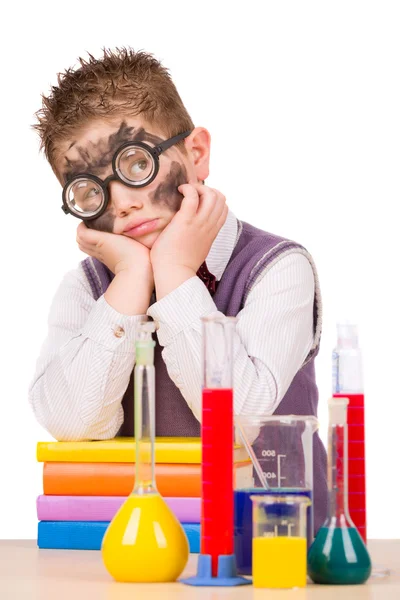 Malý legrační chemik — Stock fotografie