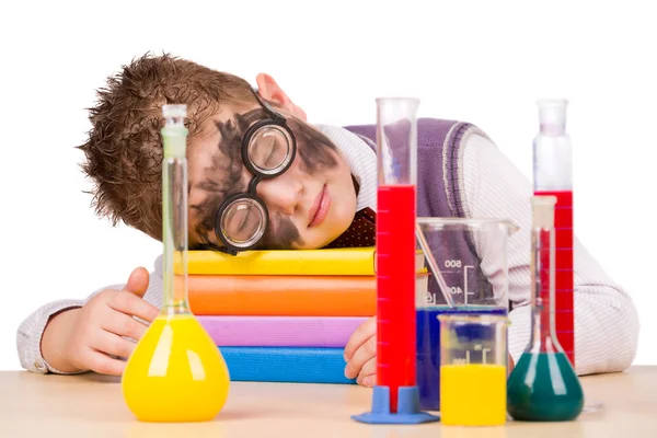 Küçük komik kimyager — Stok fotoğraf