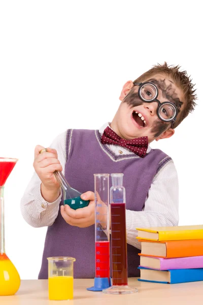 Little funny chemist — Stock Photo, Image