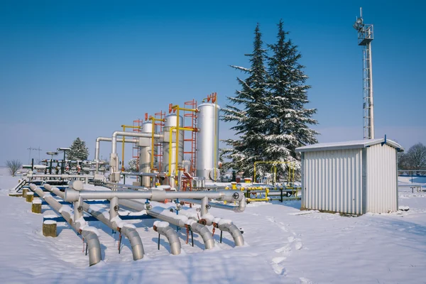 Winter gas industry — Stock Photo, Image