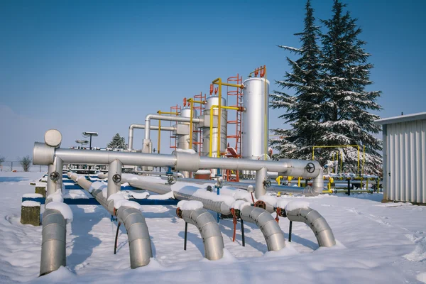 stock image Winter gas industry