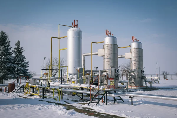 Winter gas industry — Stock Photo, Image