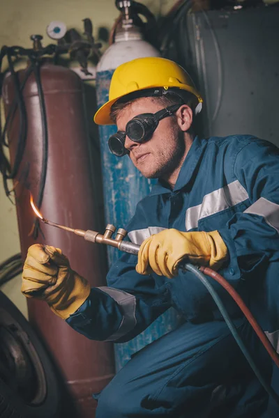 Trabalho de soldadura — Fotografia de Stock