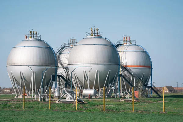 Planta de procesamiento de petróleo y gas —  Fotos de Stock