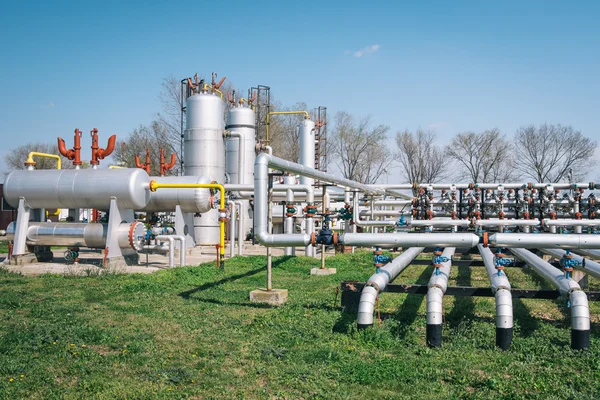 Unidade de processamento de petróleo e gás — Fotografia de Stock