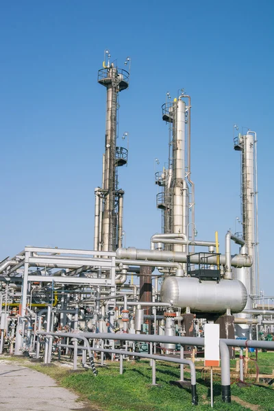 Zakład przetwórstwa ropy naftowej i gazu — Zdjęcie stockowe