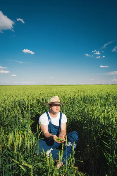 Agricultor en el campo — Foto de Stock