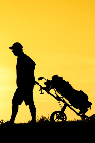 Silhouette de coucher de soleil Golf — Photo