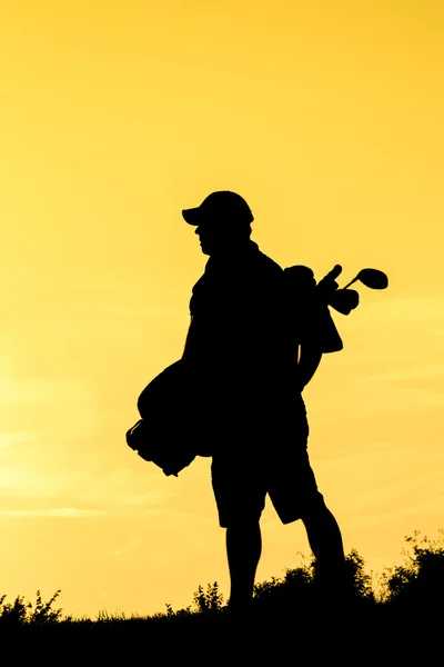 Silhouette de coucher de soleil Golf — Photo