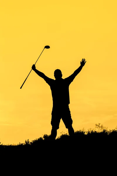 Golf slunce silueta — Stock fotografie