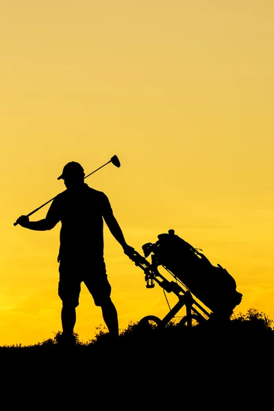 Golf günbatımı siluet — Stok fotoğraf