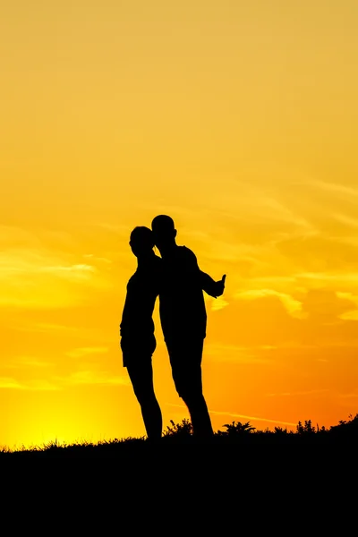 Couples Silhouettes — Stock Photo, Image